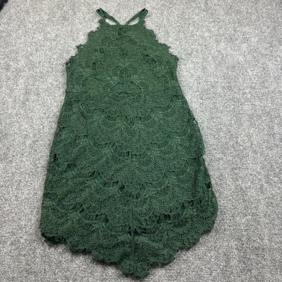 FREE PEOPLE Intimately Women’s Green Lace Mini Dress size: XS - Picture 1 of 10